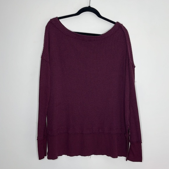 Free people we the free Pink/purple long sleeve oversized shirt size small - Picture 2 of 3